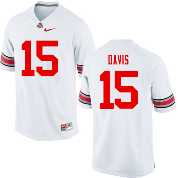 Men Ohio State Buckeyes #15 Wayne Davis College Football Jerseys Game-White
